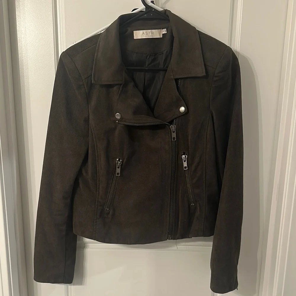 ASTR Suede Women's Charcoal Jacket, size M, Good condition - Picture 2 of 6